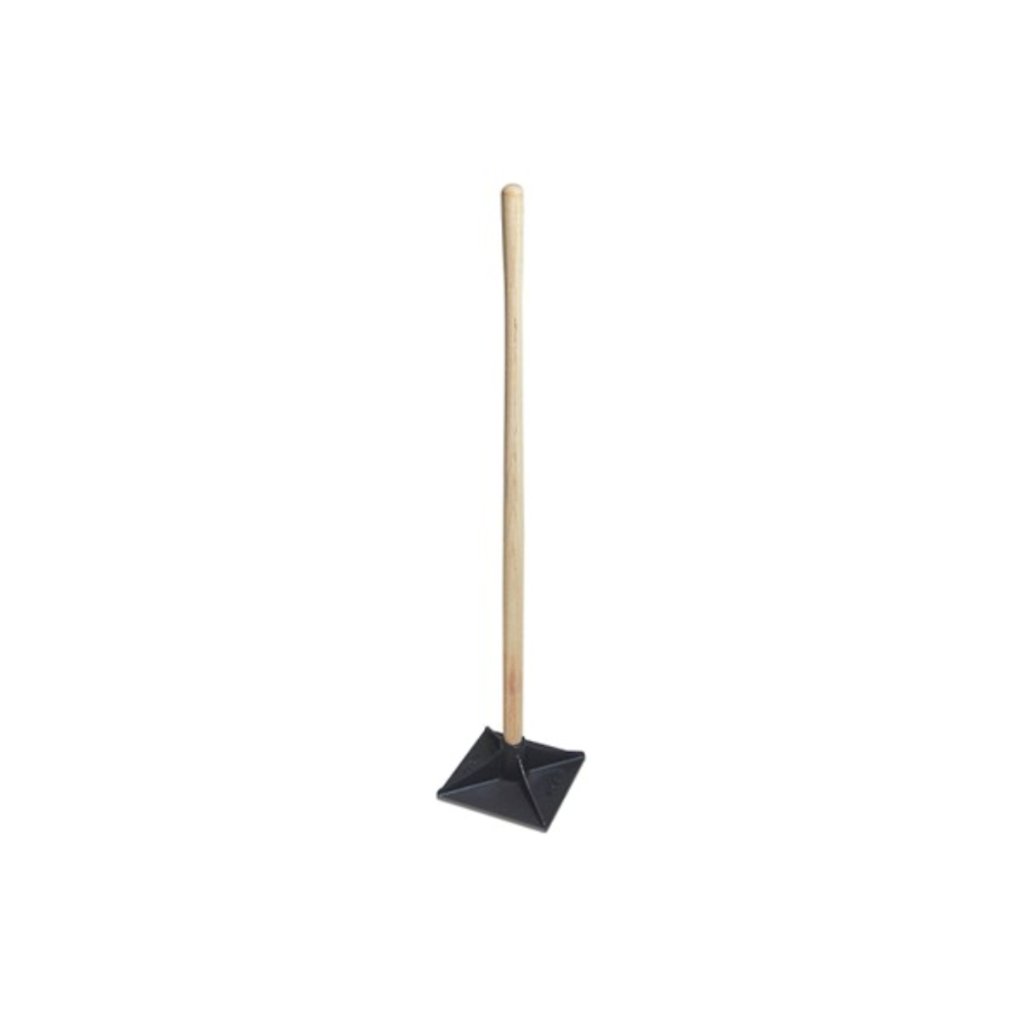 Cast Iron Hand Tamp | 10-in. X 10-in. | Wooden